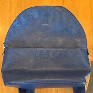 Matt & Nat July Deep Blue Vegan Leather Backpack